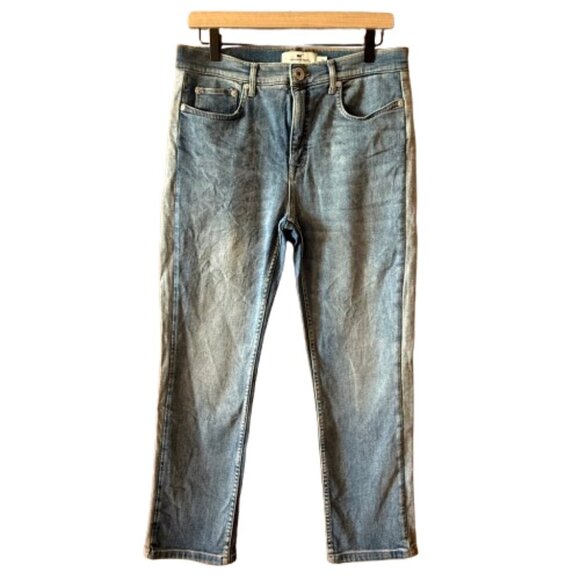 Women's 30 Vineyard Vines Denim Jeans Two Tone Side Stripe Straight Leg - Picture 1 of 7